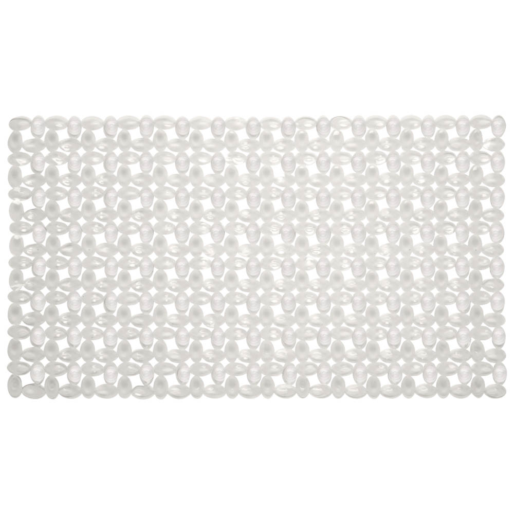 Коврик противоскользящий в ванную "Мозайка" 67см*38см, прозрачный - #1