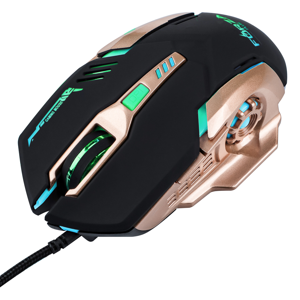 FORZA Компьютерная мышь проводная, 800-3200DPI, 6 кн., подсветка, провод 140см, игровая, 2 цвета - #3