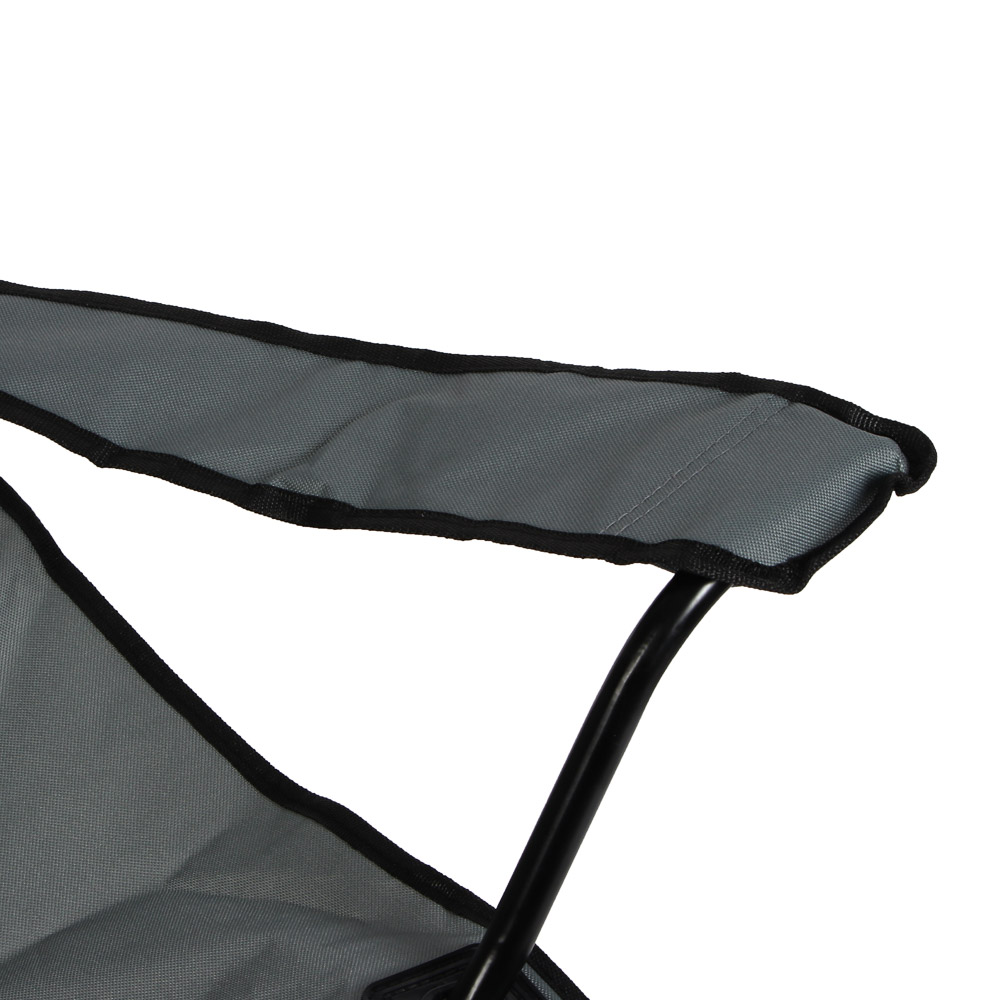 Кресло складное тм РУССО ТУРИСТО, с подлокотниками, подстаканником, до 120кг, 50х50х80см,сталь d16мм - #9