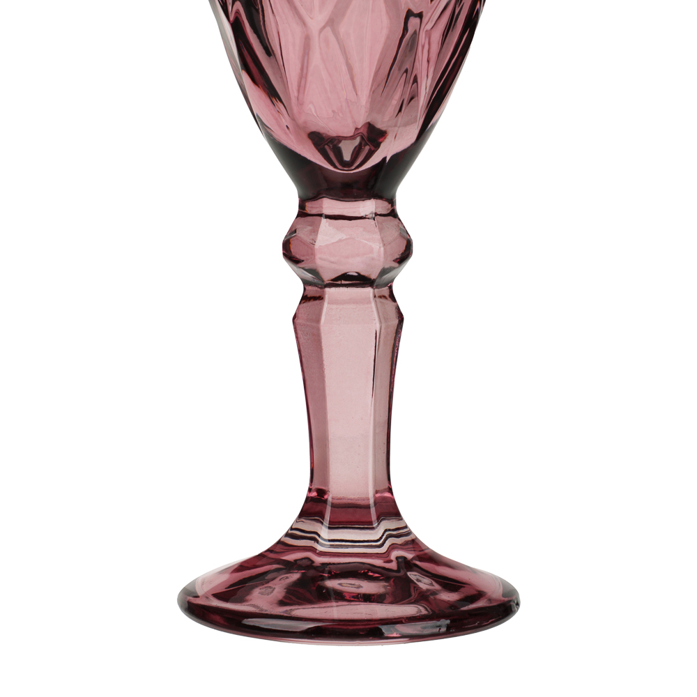 MILLIMI Набор бокалов 6 шт, 160 мл, стекло, бордовый ромб - #4