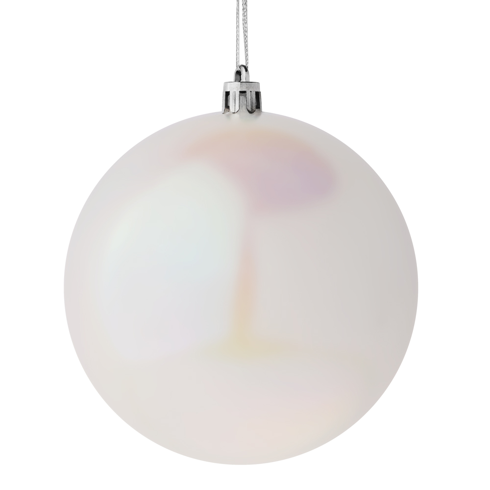 СНОУ БУМ Шар 10см пластик, белый перламутр, 26-245 - #1