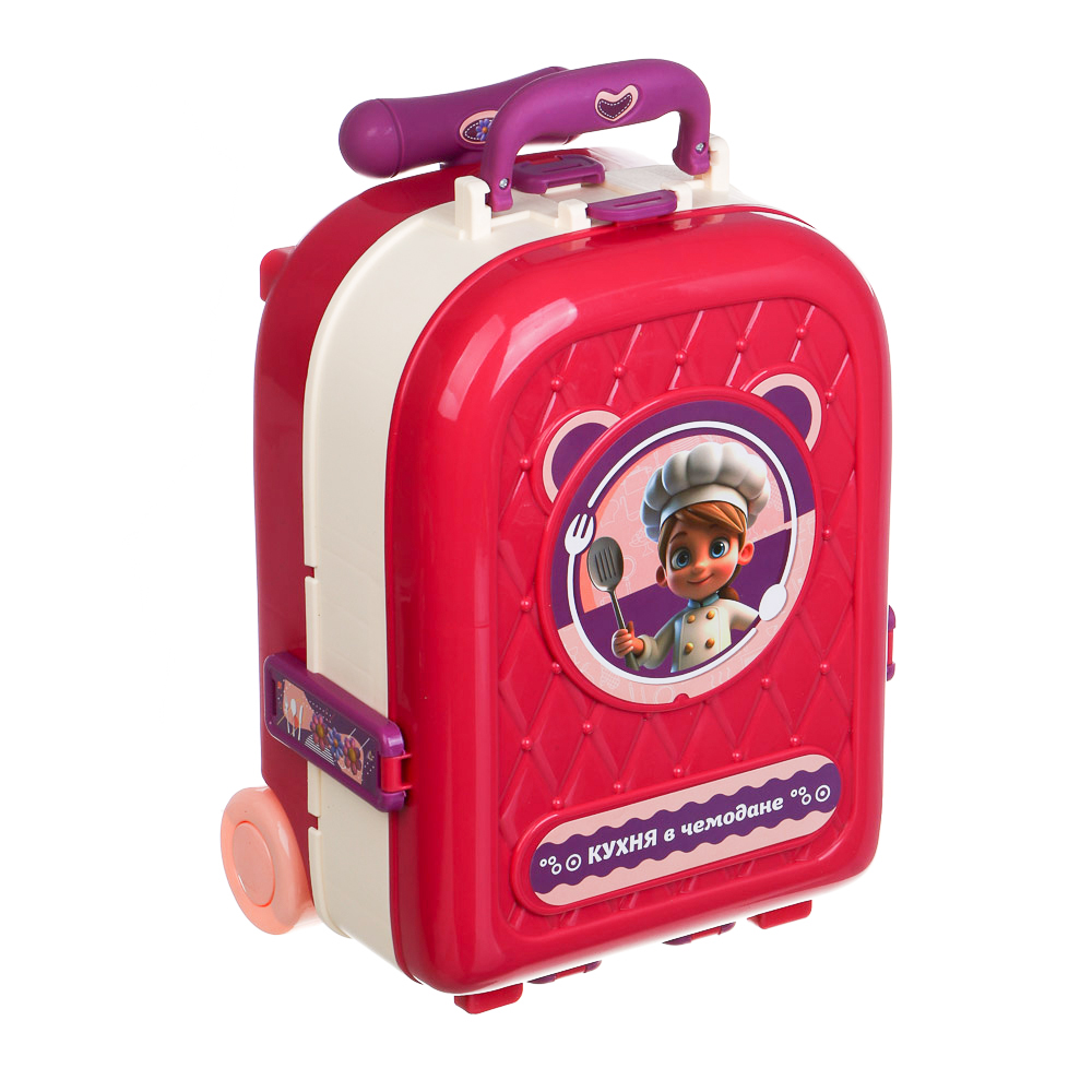ИГРОЛЕНД Игровой набор "Кухня в чемодане", на колесах, PP, картон, 22х15,5х31 см - #12