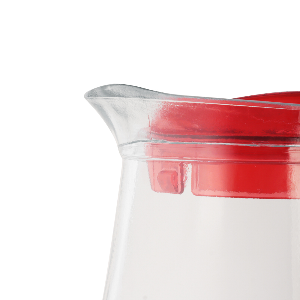 PASABAHCE Бистро Кувшин 1850мл, с красной крышкой, стекло, 80119SLBR - #4