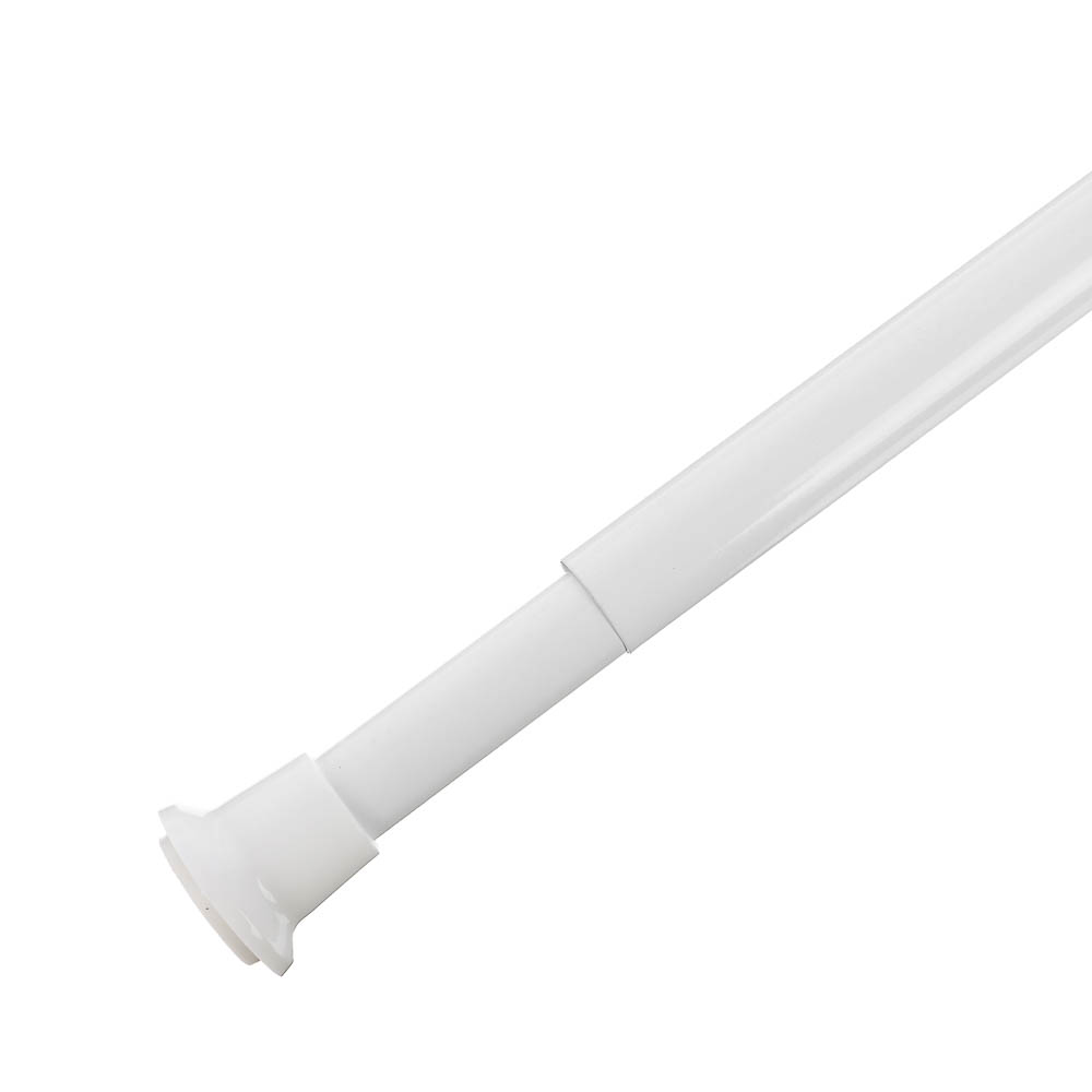 Карниз для шторы в ванную комнату, раздвижной 210см, металл, полипропилен, цвет белый - #2