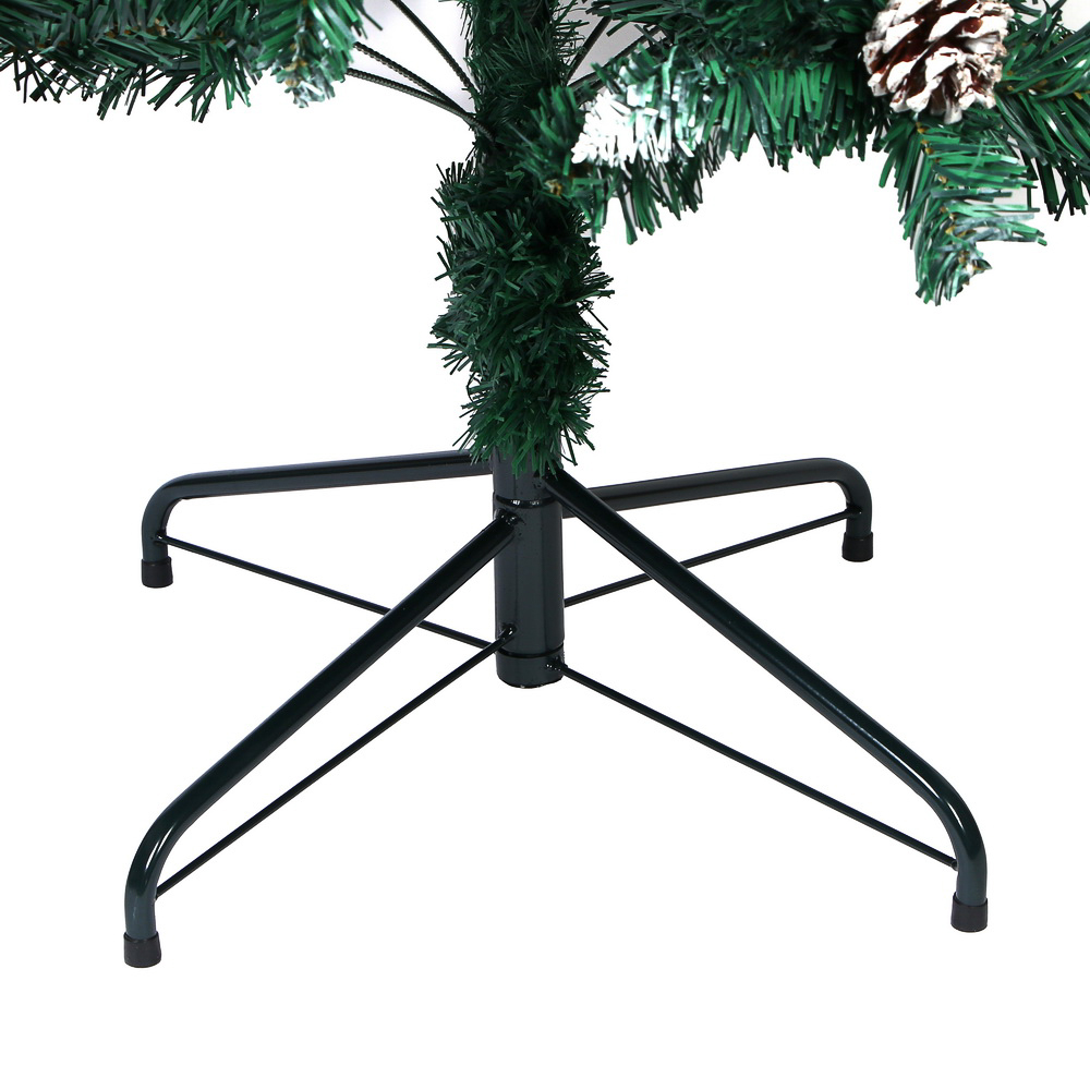 Ель искусственная с заснеженными кончиками и шишками 180см, 585 веток, ПВХ, 26-29 - #3