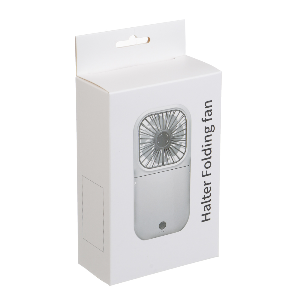 Вентилятор ручной складной с пауэрбэнком тм LEBEN 3.7в/1200мАч, USB-кабель, белый - #15