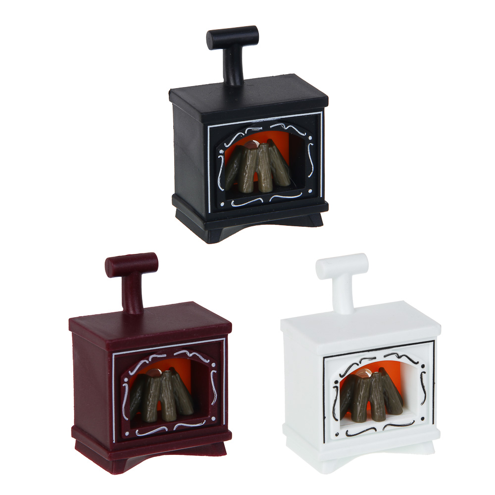 СНОУ БУМ Светильник декоративный LED в виде камина, 4,9x3,2х6,9см, PP, 3хAG10, 1 режим, 3 дизайна - #1