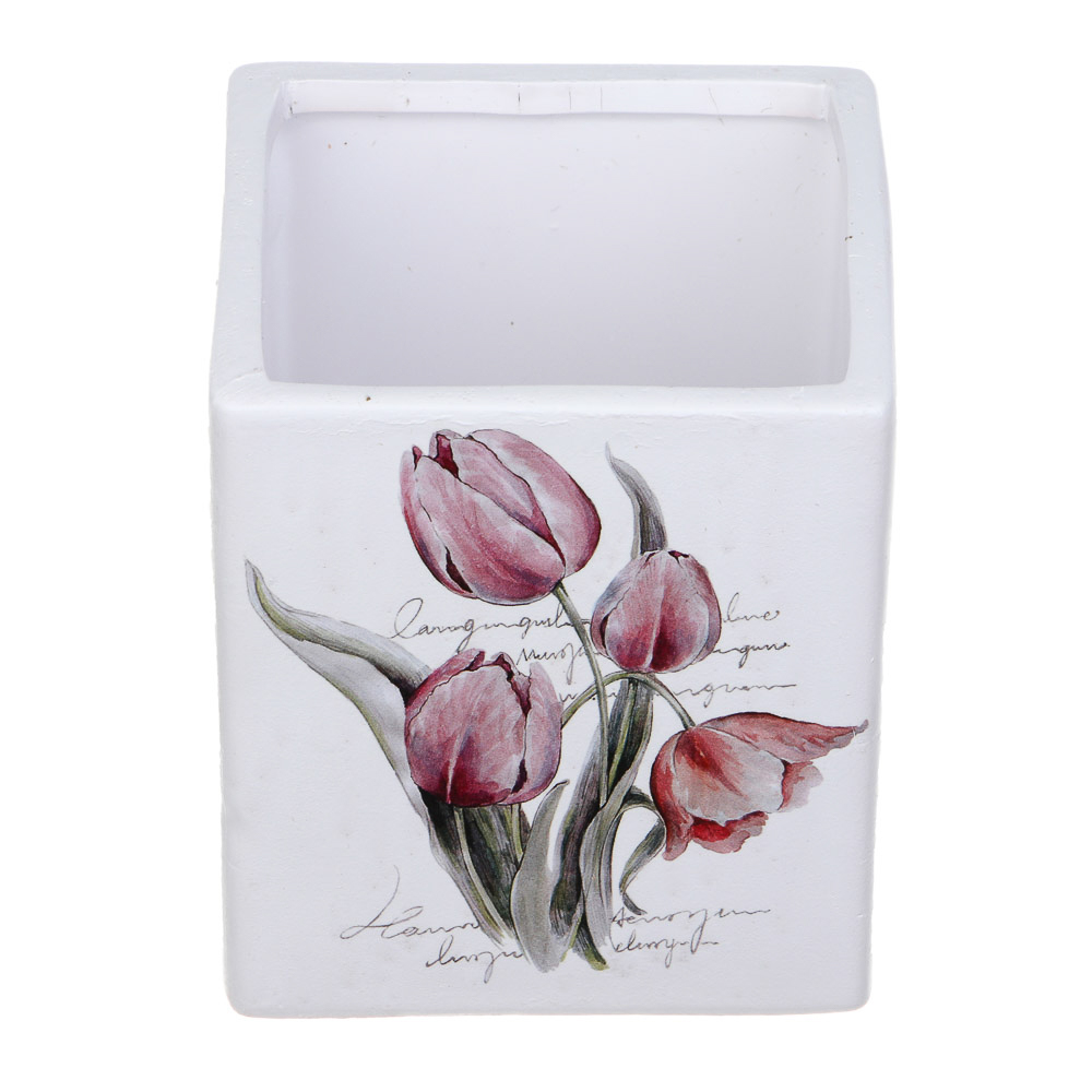 INBLOOM Кашпо Цветы 10х9см, керамика - #3