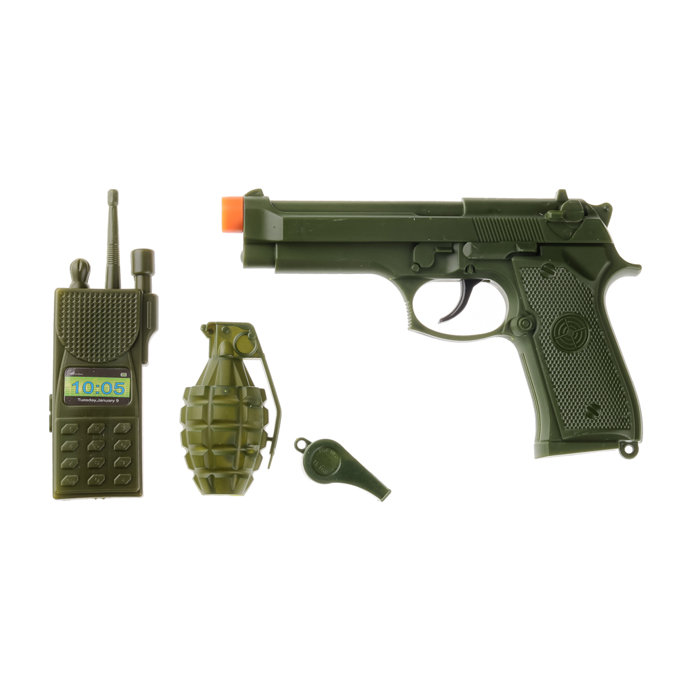 Набор оружия "Спецназ" ИгроЛенд: пистолет, граната, рация, свисток - #3