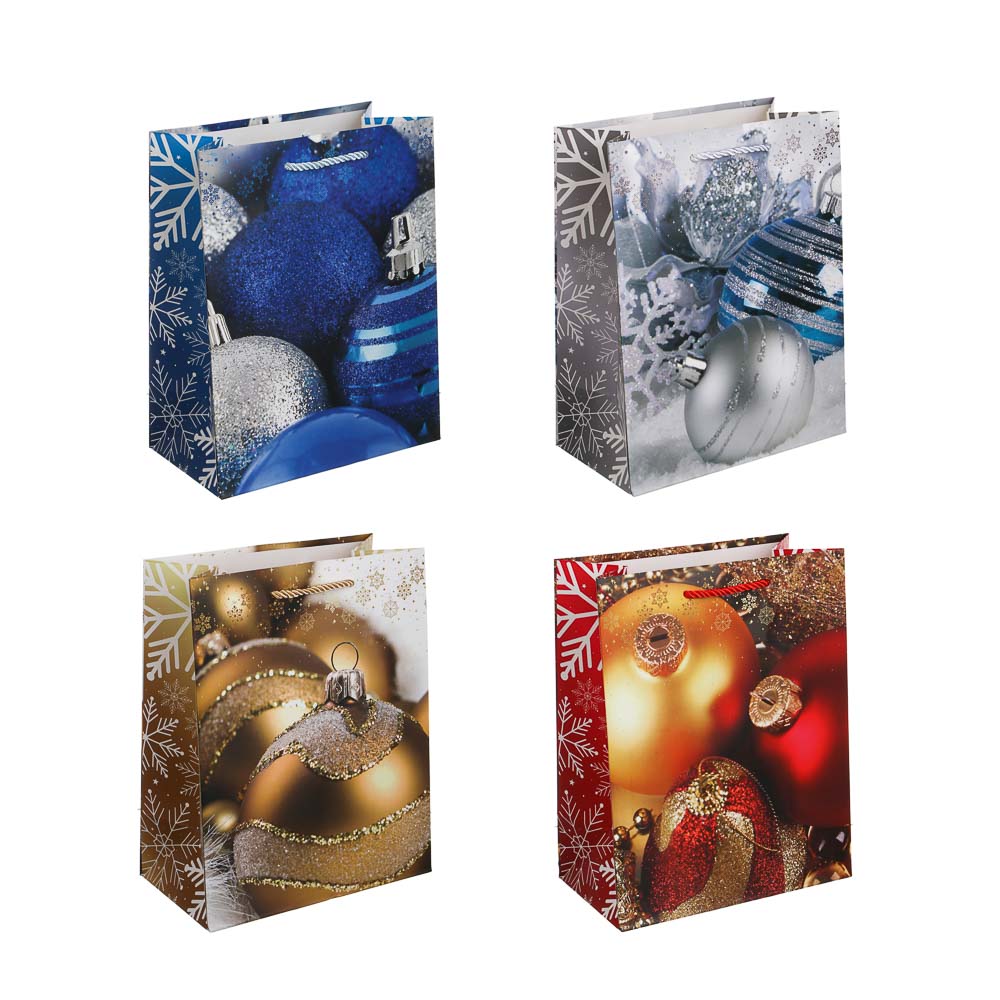 Пакет подарочный тм СНОУ БУМ 18x23x10см, бумага, 4 дизайна, арт.3 - #1