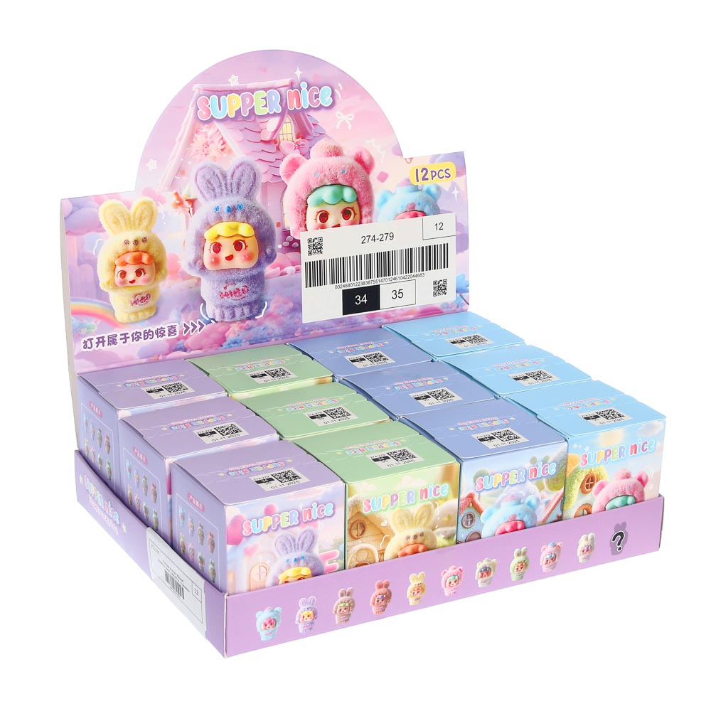 Игрушка сюрприз "Милахи", полистоун, флок, 5,8х5,8х7см, 12 дизайнов - #5