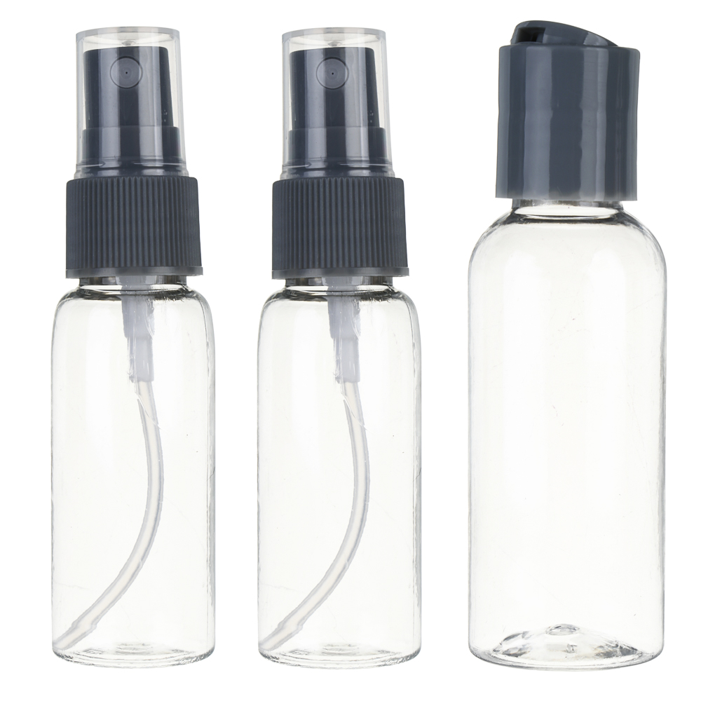 Набор для косметики дорожный 3 предмета (2 шт-50 мл, 1шт-30мл) тм ЮНИLOOK, пластик, 2 цвета - #7