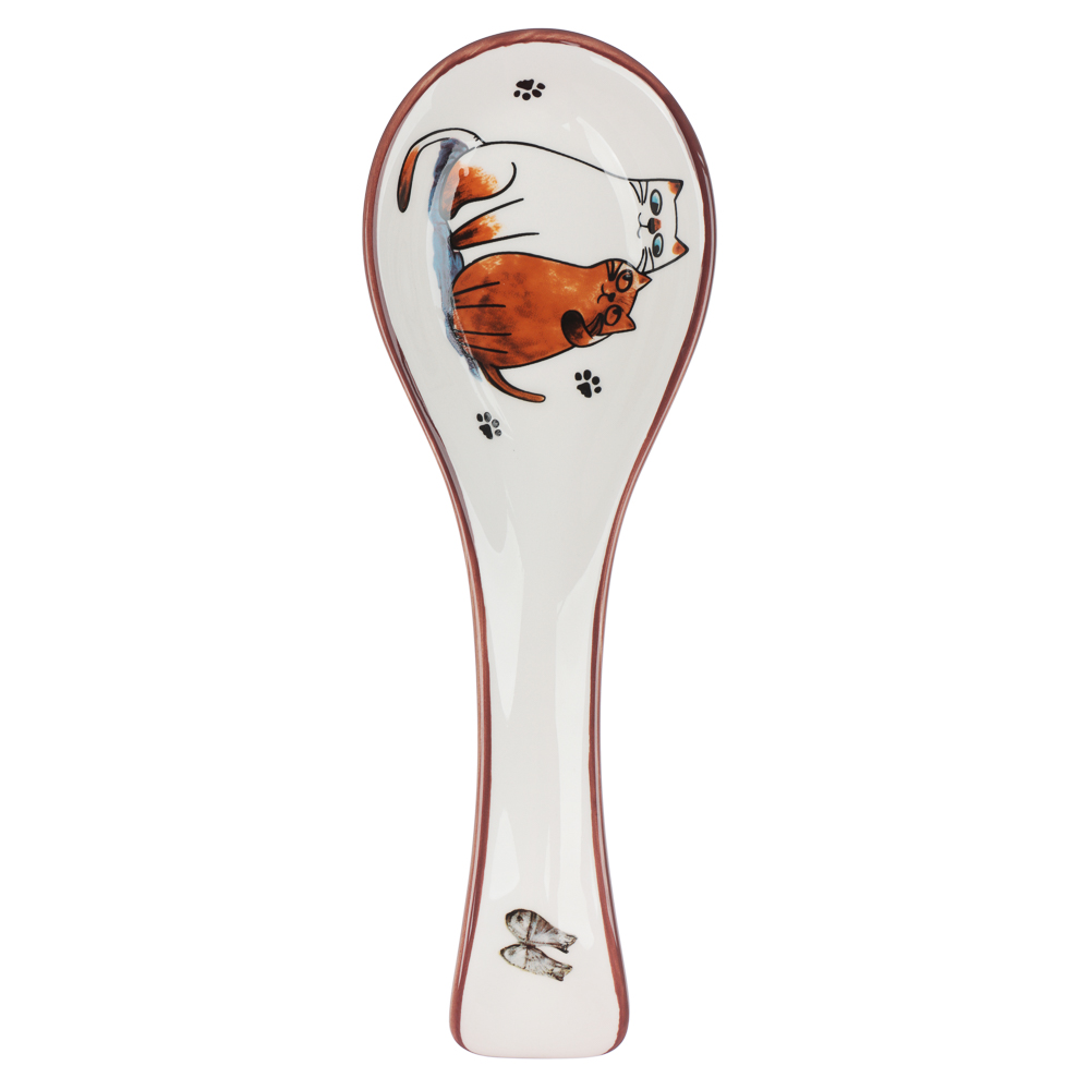 Подставка под ложку 24,7х9х2,5см, тм MILLIMI Котовасия, керамика - #6