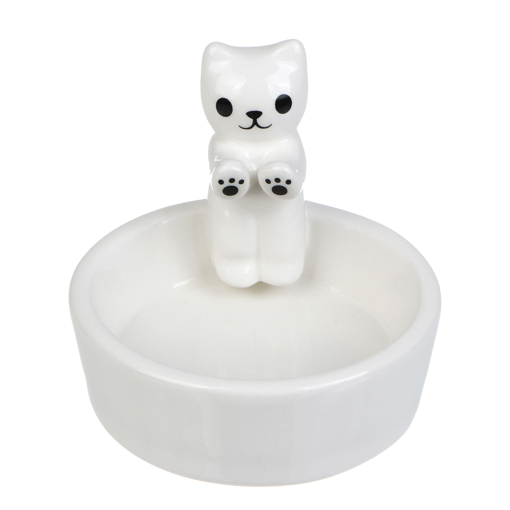 Подсвечник тм LADECOR "Котик", 7,5x7,5x7 см, доломит - #1