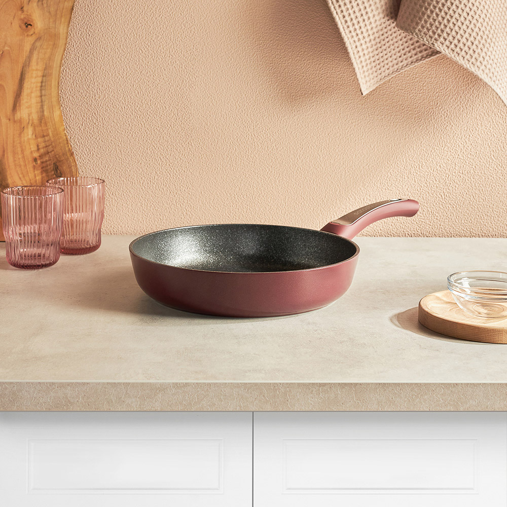 SATOSHI Ла Мери Сковорода литая d=26см, антипригарное покрытие мрамор, индукция - #10