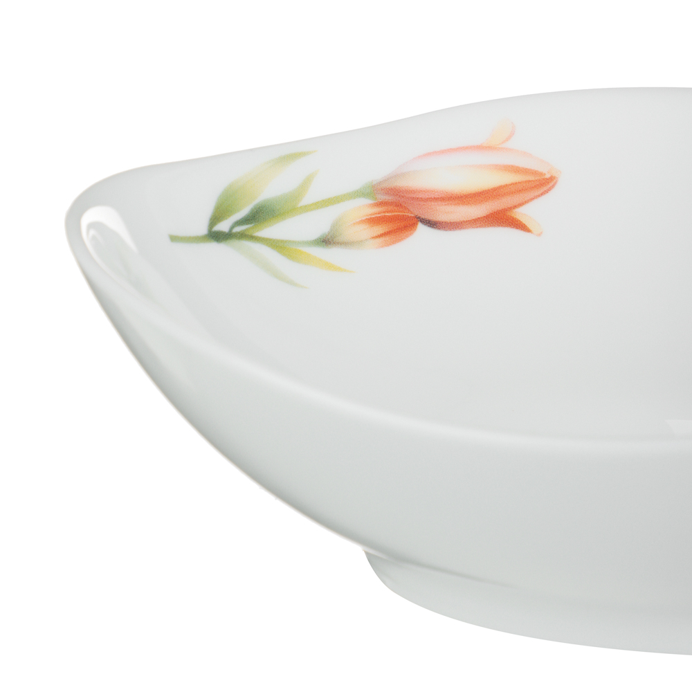 MILLIMI Лилия Салатник, опаловое стекло, 400мл, 15х6см, треугольная форма - #2