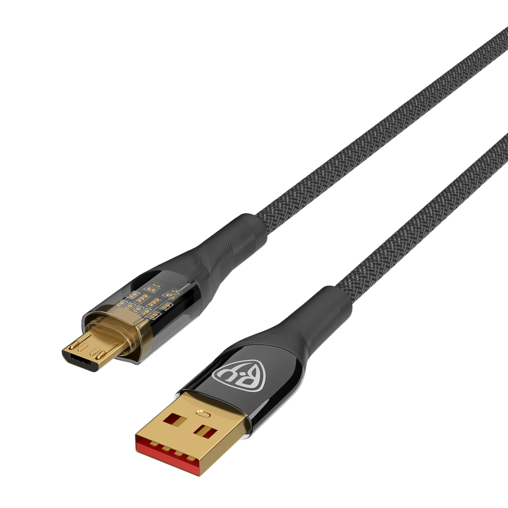 BY Кабель для зарядки Space Cable Techno Micro USB, 1 м, 3А, Быстрая зарядка QC3.0, черный - #4
