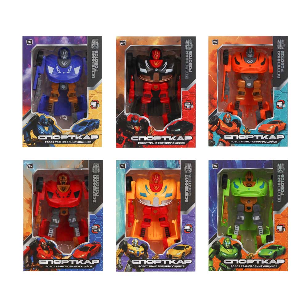 ИГРОЛЕНД Робот трансформирующийся "Спорткар", PP, 12х5,5х17 см, 6 дизайнов - #4