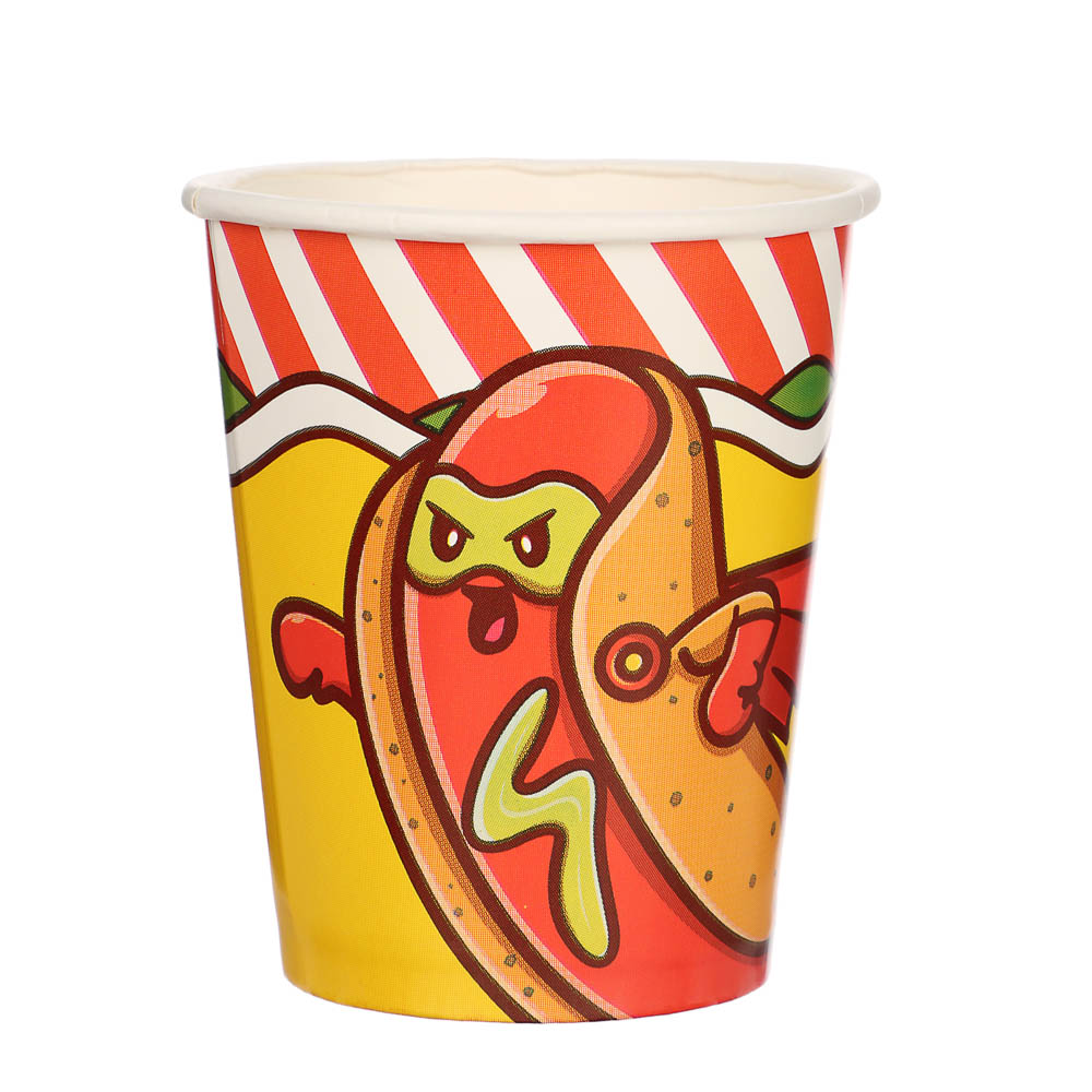 Набор бумажных стаканов Ожившая еда, 6 шт*250 мл - #3