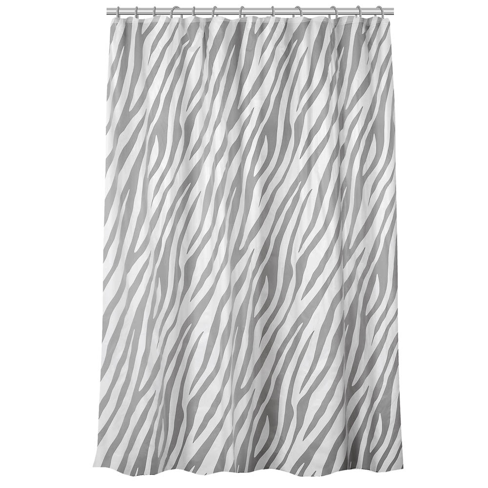 Штора для ванной 180x180см ZEBRA белый, ПЕВА, SWC-50-22 - #1