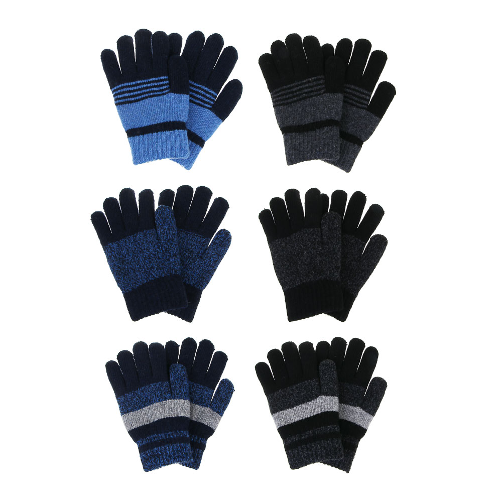 GALANTE Перчатки подростковые, р.16, 55% полиэстер, 45% акрил, разноцветные, ОЗ25-29 - #1