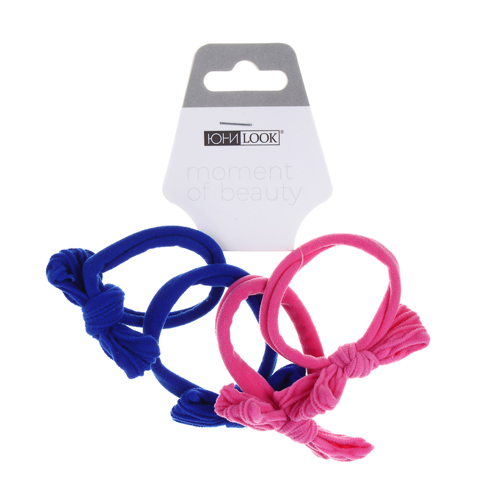 ЮНИLOOK Набор детских резинок для волос 4 шт, 4 см, полиэстер, 3 сочетания цветов - #5