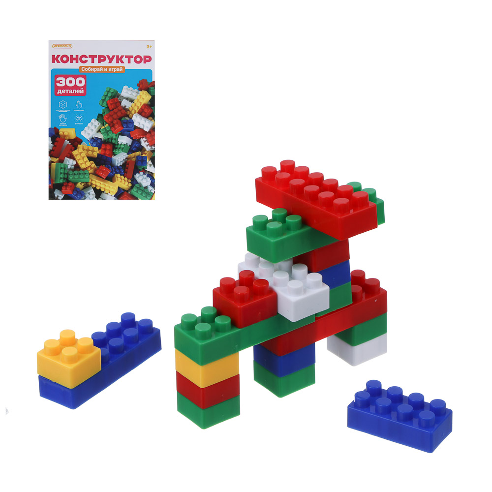 ИГРОЛЕНД Конструктор для малышей 300 деталей, РР, 15х25х8см - #1