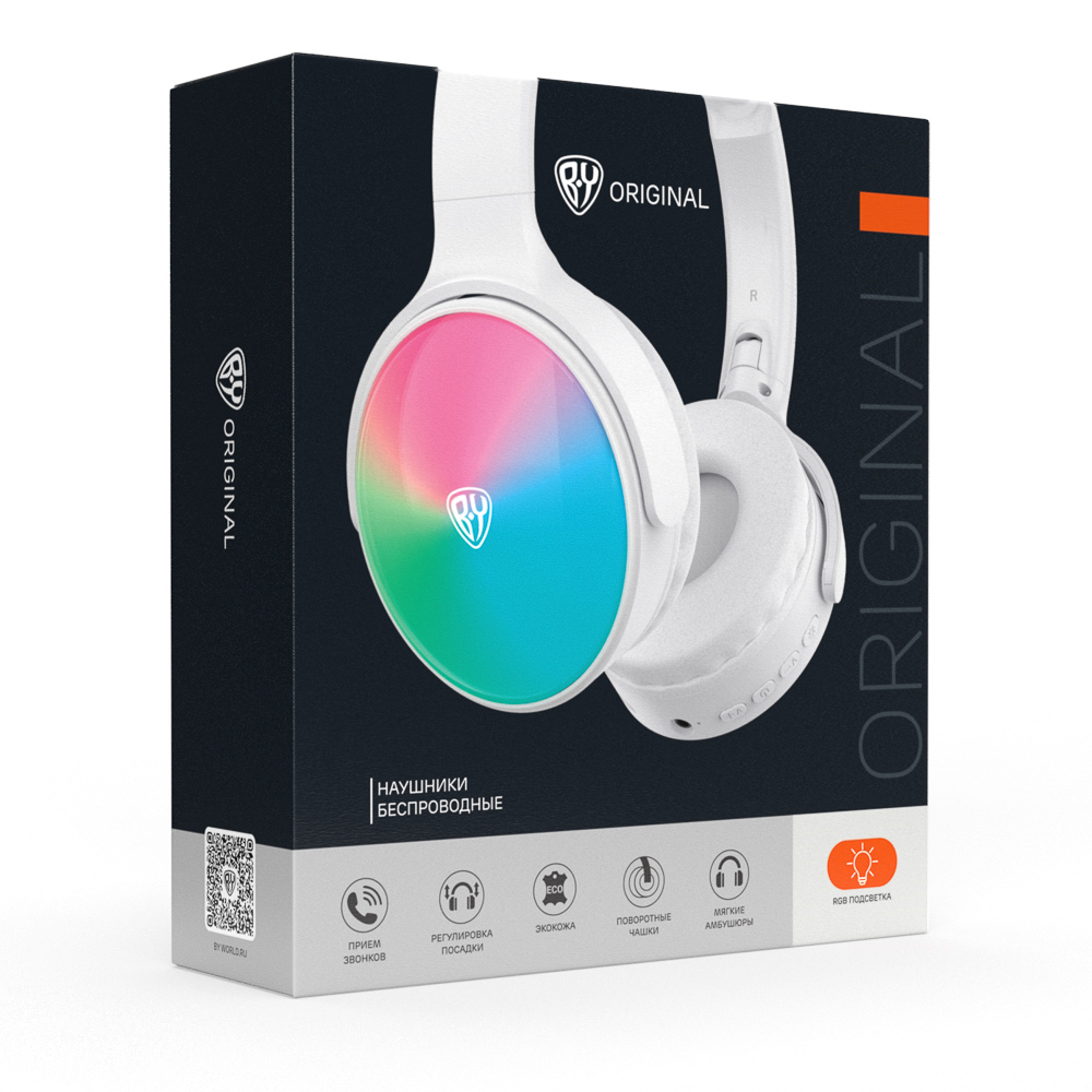 BY Наушники беспроводные полноразмерные PopKids, 300мАч, BT5.4, белый - #2