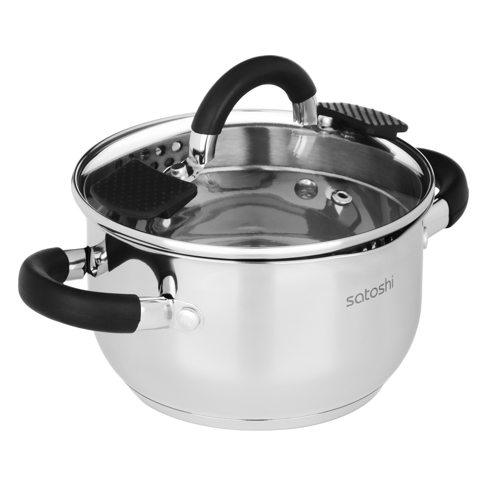 SATOSHI Арбон Кастрюля 16х9,5см, 1,8л, со стекл. крышкой, индукция - #2