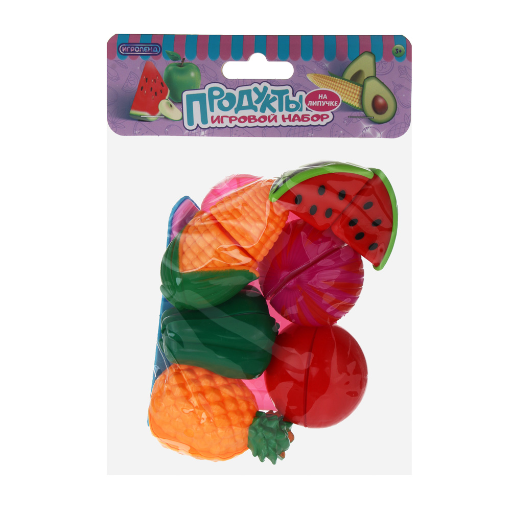 ИГРОЛЕНД Набор игровой "Продукты" на липучке, ABS, РР, 8пр., 24х15х6см - #2