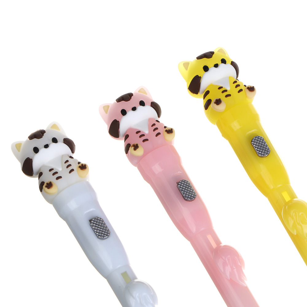 Ручка шариковая синяя с проекцией "Котик", 3 дизайна, шоу-бокс - #5