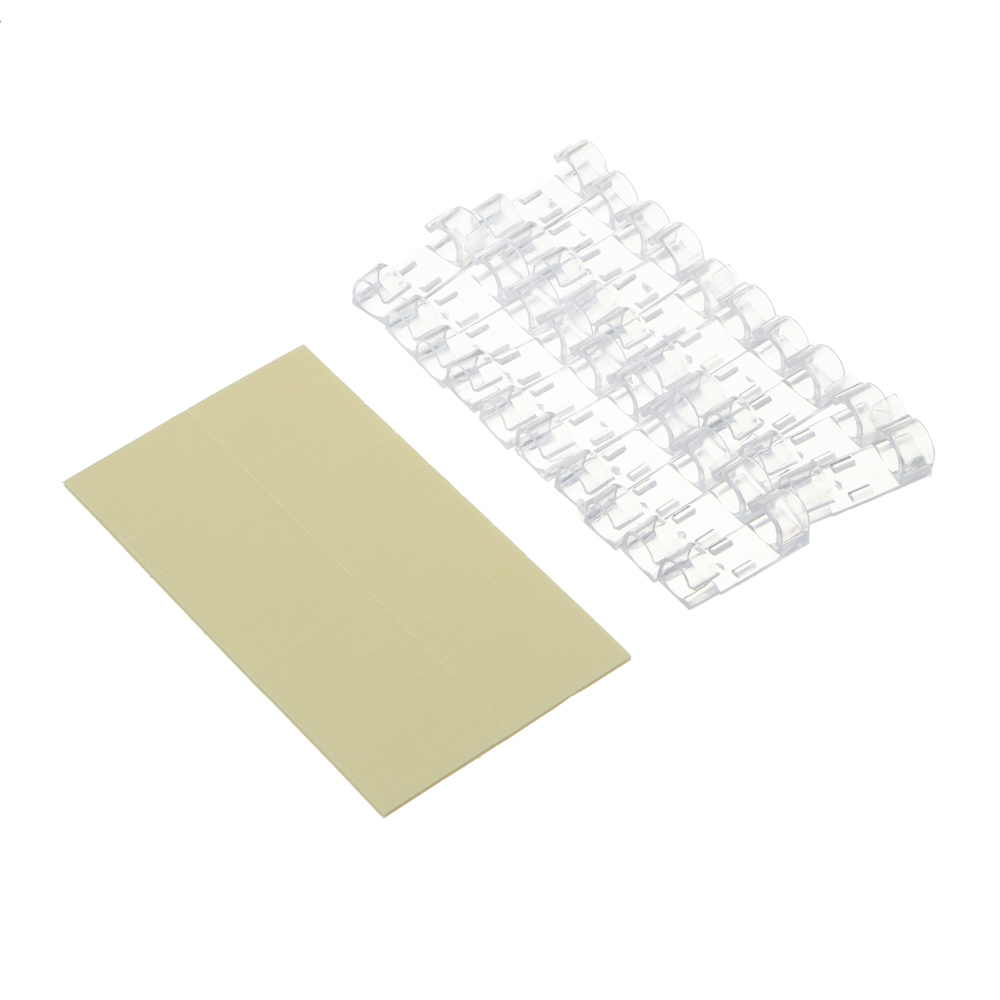 СНОУ БУМ Держатели для гирлянд и проводов, самоклеящиеся, 20шт, 30х10мм, d4-6мм, PS - #2