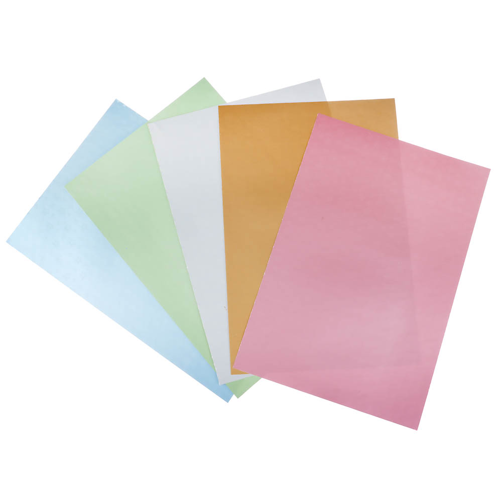Бумага цветная FLOMIK металлизированная с объемным тиснением, А4, 5 цветов, 5 листов - #3