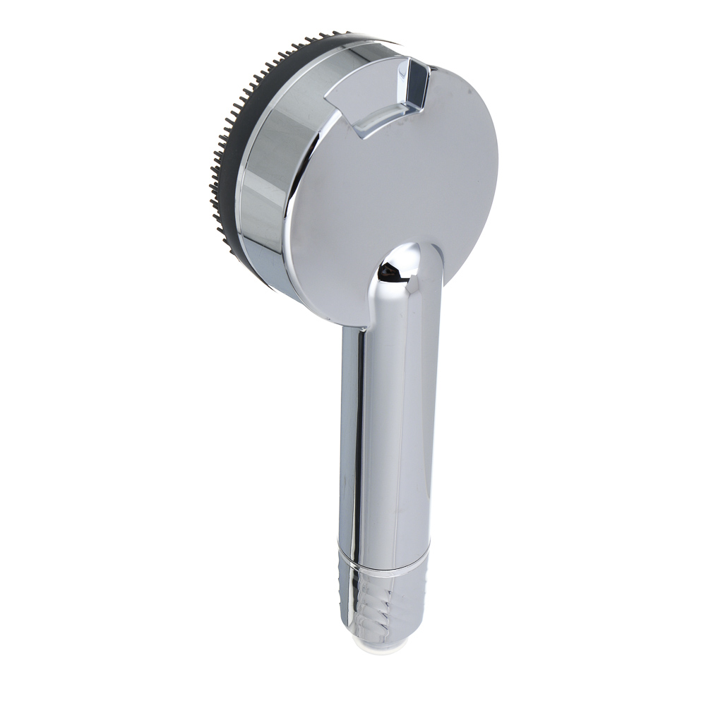 RAIN Лейка для душа, 4 режима, с массажными мягкими щеточками, фильтр, кнопка стоп, 90мм, хром - #5