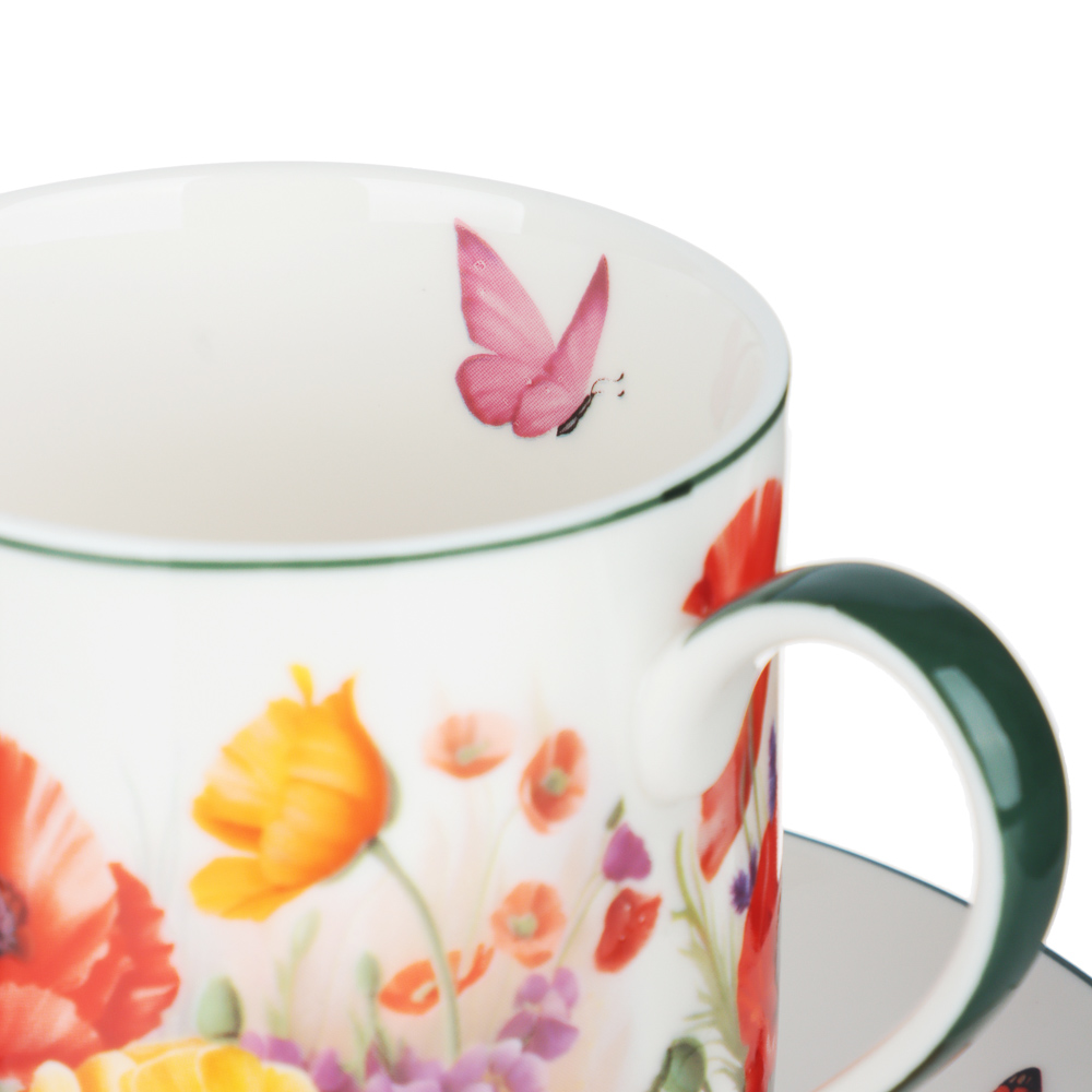 Набор чайный 2 пр., 250мл, MILLIMI, Маки, фарфор - #1