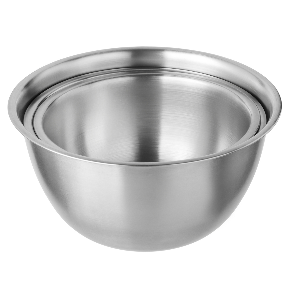 SATOSHI Набор салатников глубоких 3пр, 19-21-23см, 1500-2200-3000мл, нерж.сталь - #8