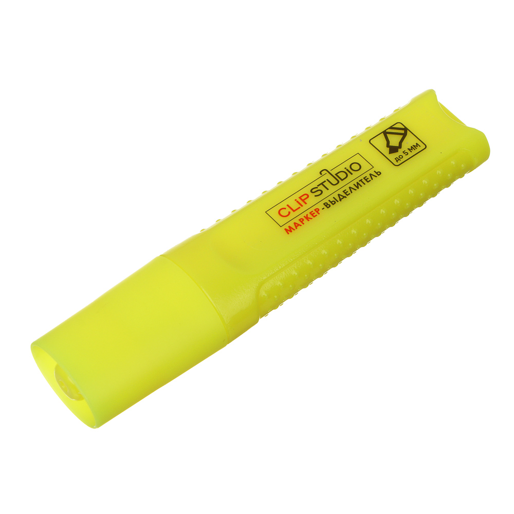 ClipStudio Набор маркеров-выделителей, 3 цвета, плоский корпус, скош. наконечник, ПВХ пенал - #4