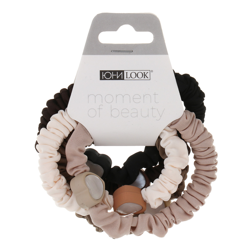ЮНИLOOK Резинки для волос 5шт, d6см, полиэстер, пластик, ACS25-15 - #5