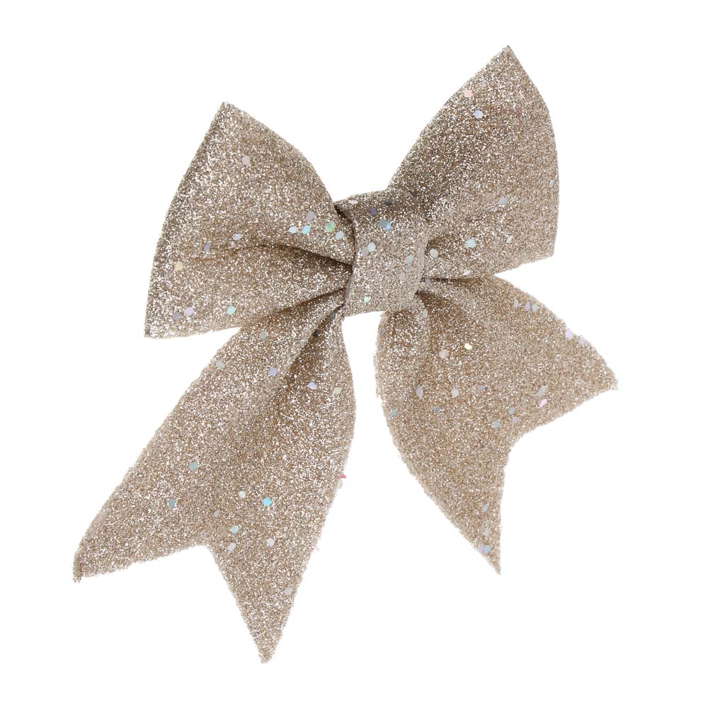 СНОУ БУМ Набор бантов 12x14 см, 2 шт, полиэстер, шампань - #3