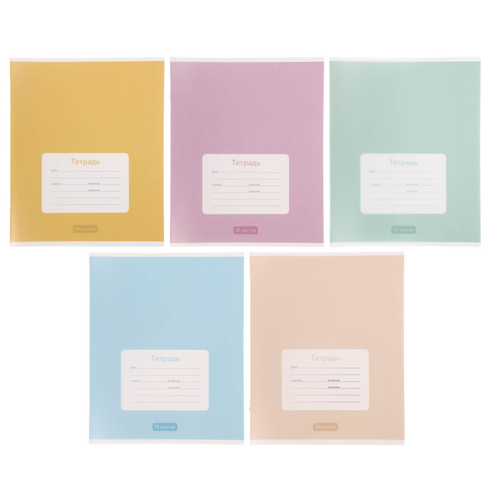 Тетрадь школьная 18л. в клетку ClipStudio, БЕЛЫЕ ЛИСТЫ, обл. пластик, скрепка - #1