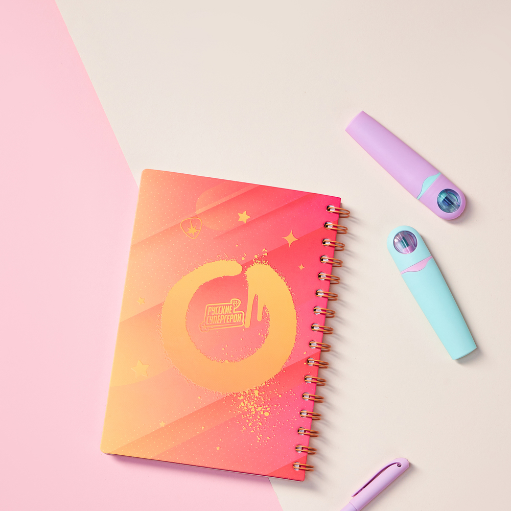 BY Русские Супергерои Зап.книжка А5, 96л., тв.обл., спираль, окно, вращающ.элемент "Заря джуниор" - #18