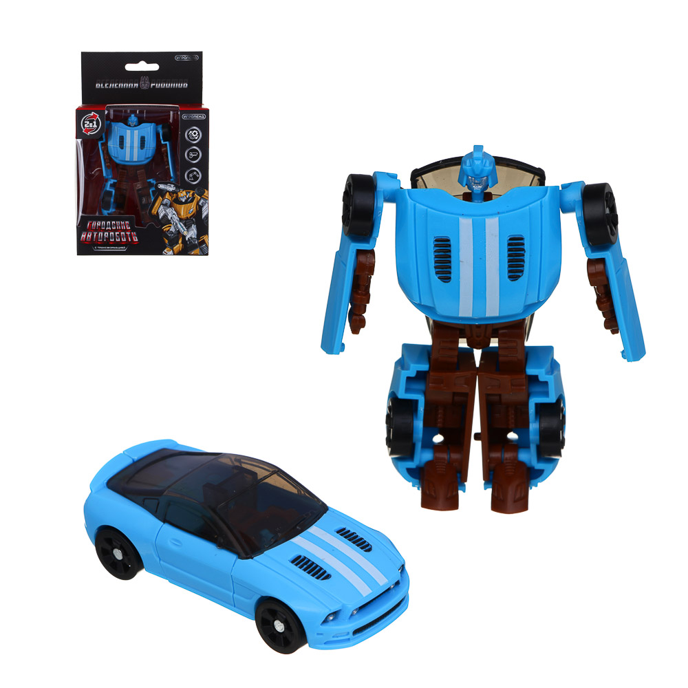 ИГРОЛЕНД Робот "Городские Автороботы", трансформируется в машину, ABS, 9х5х15 см, 6 дизайнов - #1
