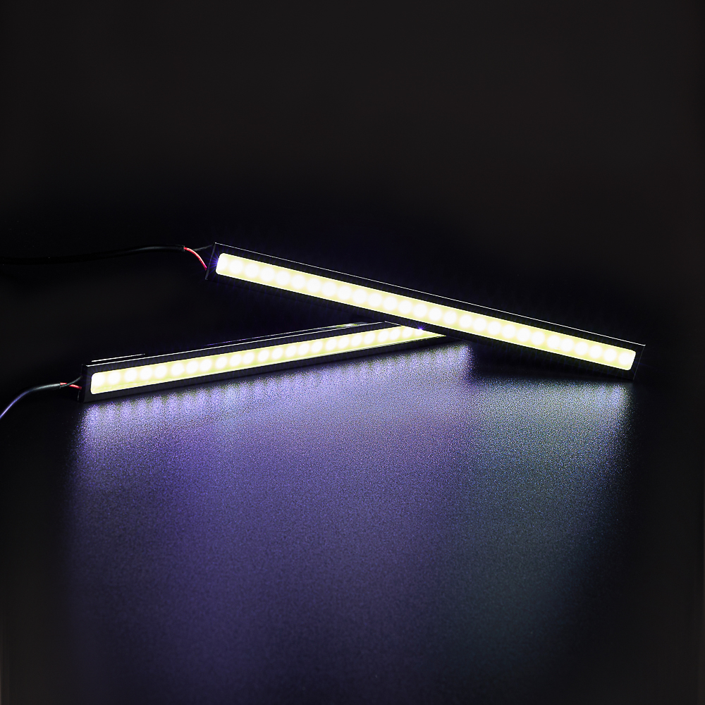 ЕРМАК Дневные ходовые огни, LED 28шт, метал. корп., 170мм, 12V, белый, 2шт. - #9