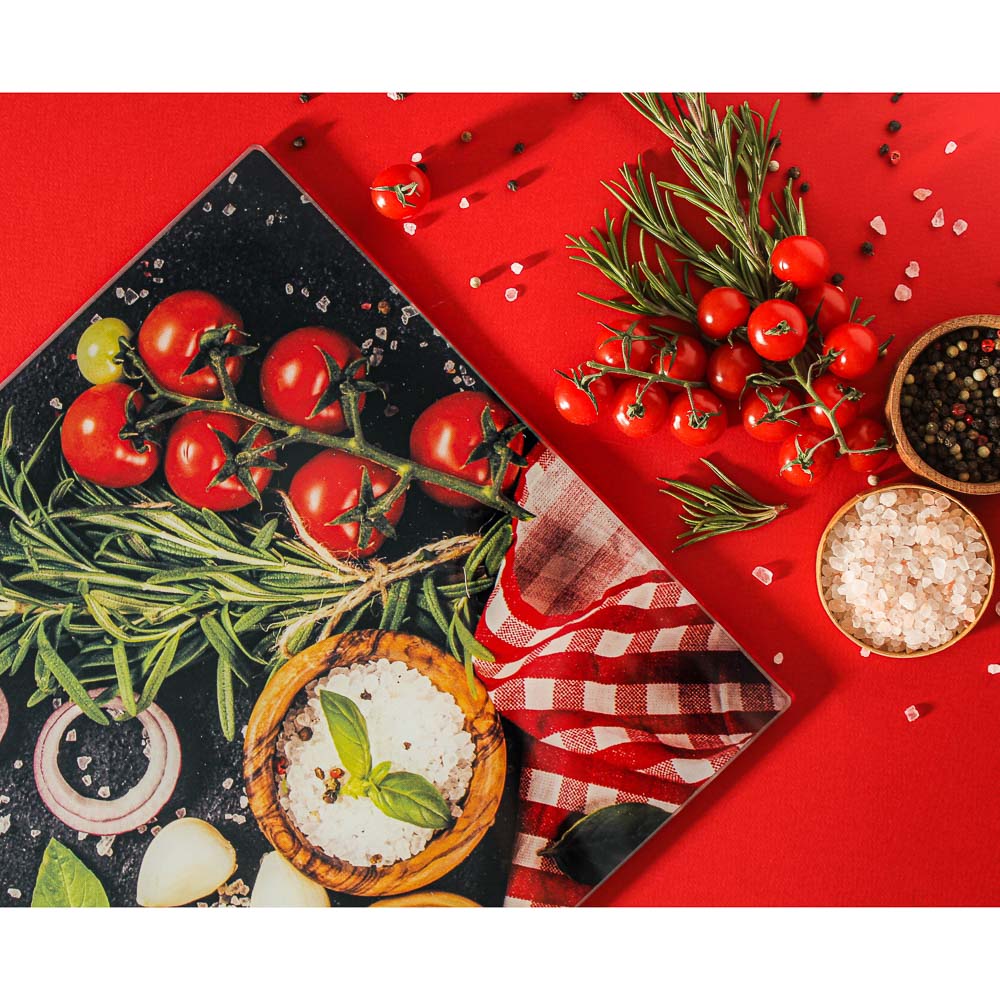 VETTA Овощное ассорти Доска разделочная стеклянная, 30х40х0,4см, 2 дизайна - #6