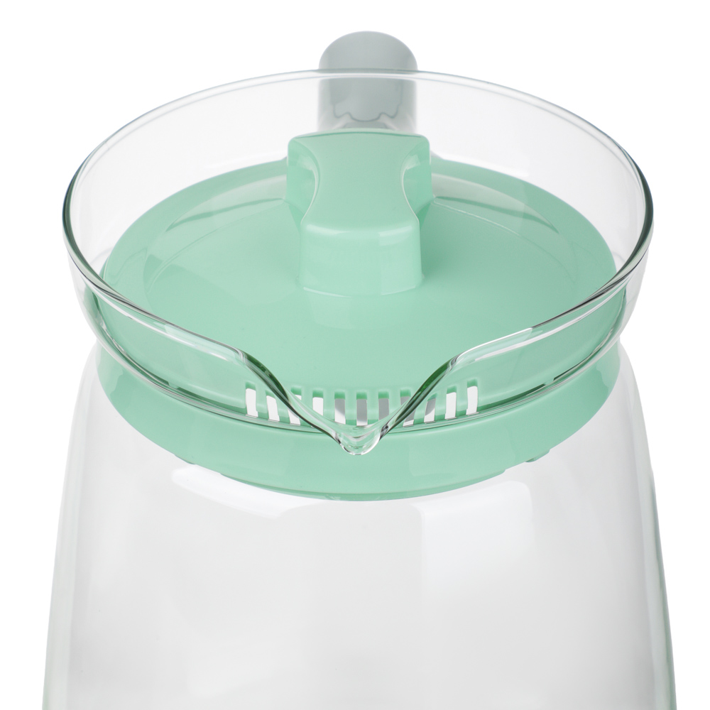 Кувшин с пластиковой крышкой тм MILLIMI, 2000мл, стекло - #4