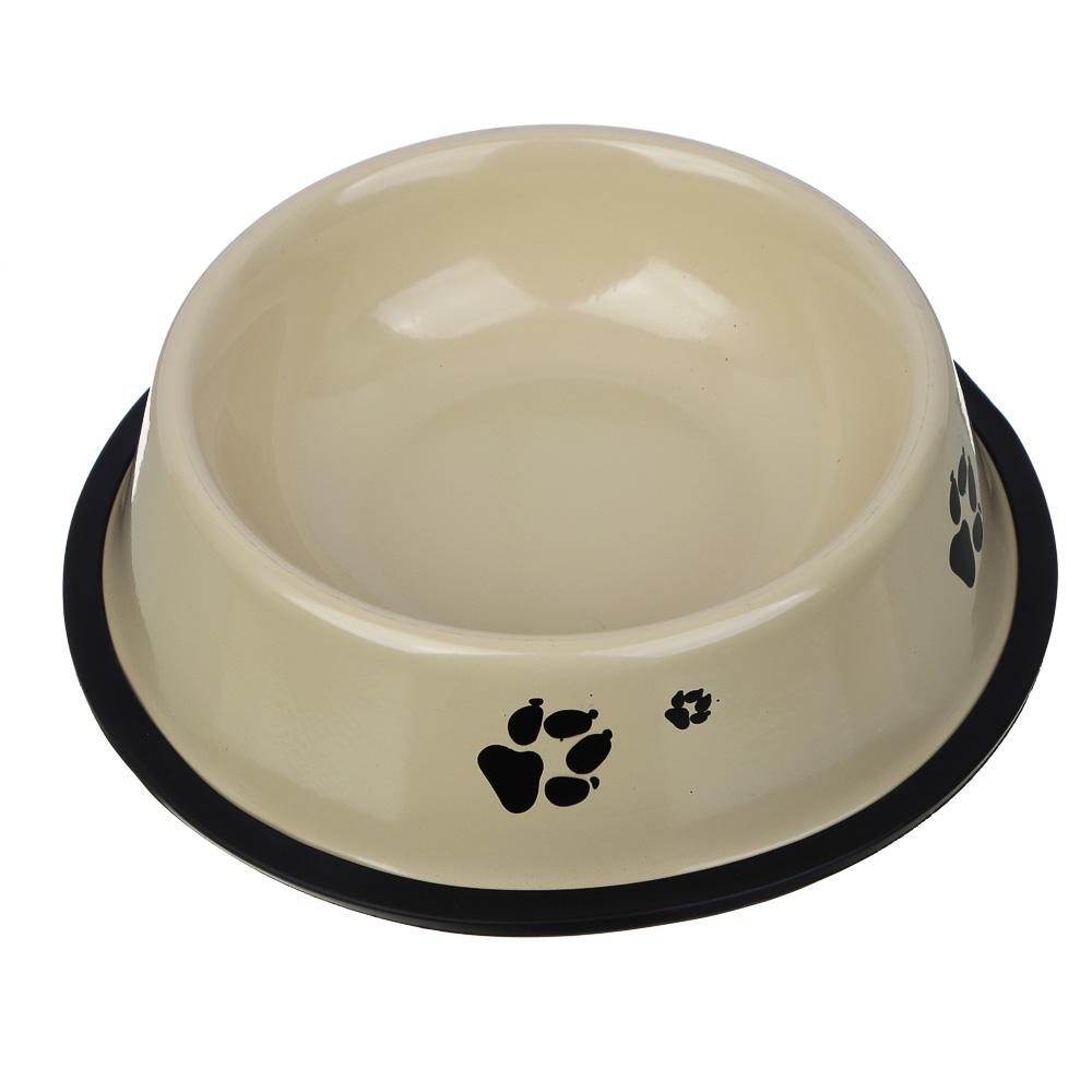 VETTA Миска металлическая бежевая, антискользящая, 17,5х4 см, 300 мл - #2