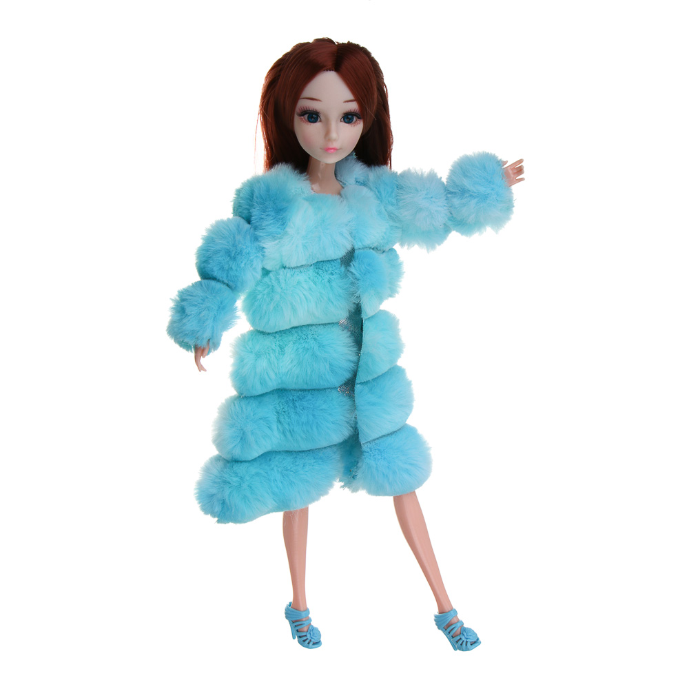 ИГРОЛЕНД Кукла 28,5 см шарнирная в шубке, PP, полиэстер, 10х6х32 см, 4 дизайна - #4