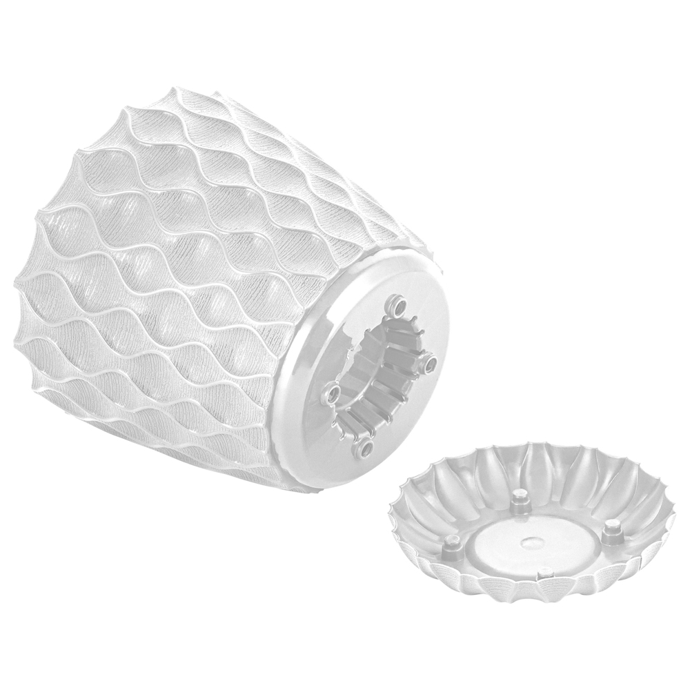 Горшок для цветов с поддоном "Wave", 2.5 л, d=17.5 см, микс цветов - #18