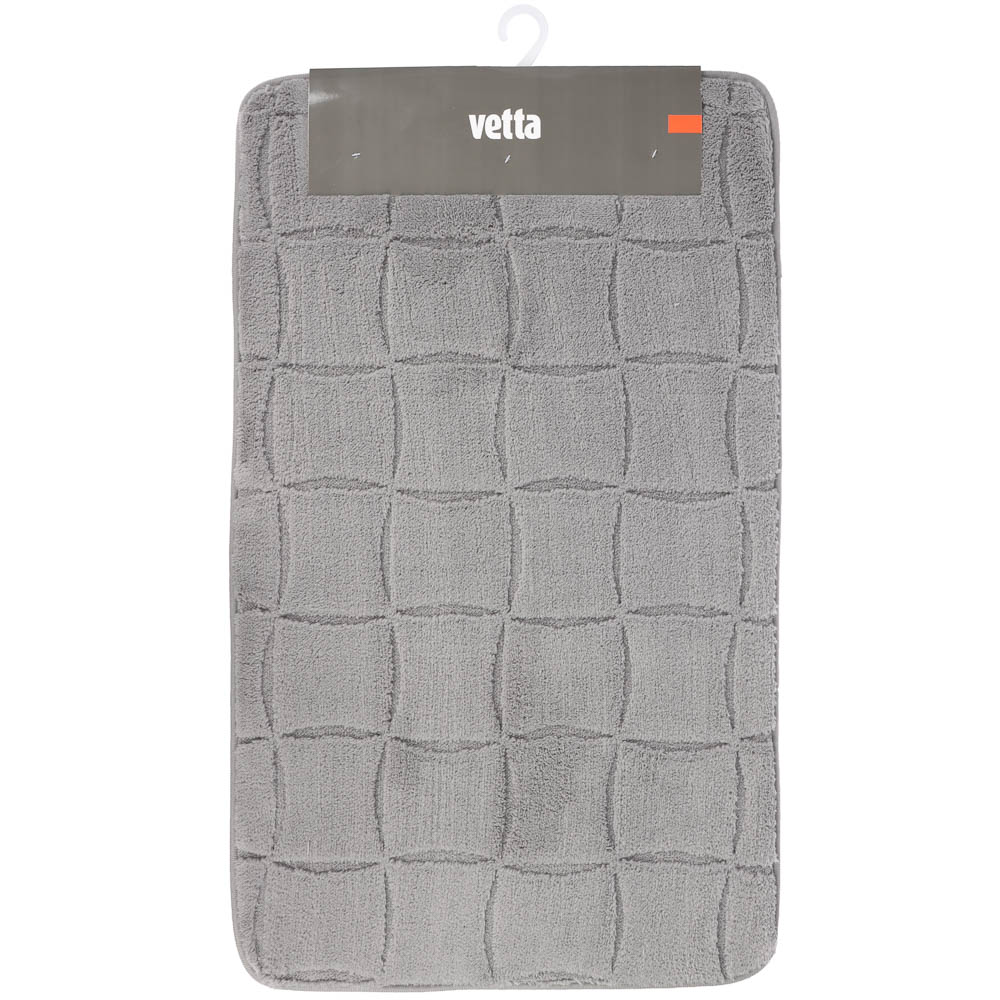 Коврик для ванной тм VETTA Рикард, вельвет, губка 0,8 см, полиэстер, 50х80 см, графит - #3
