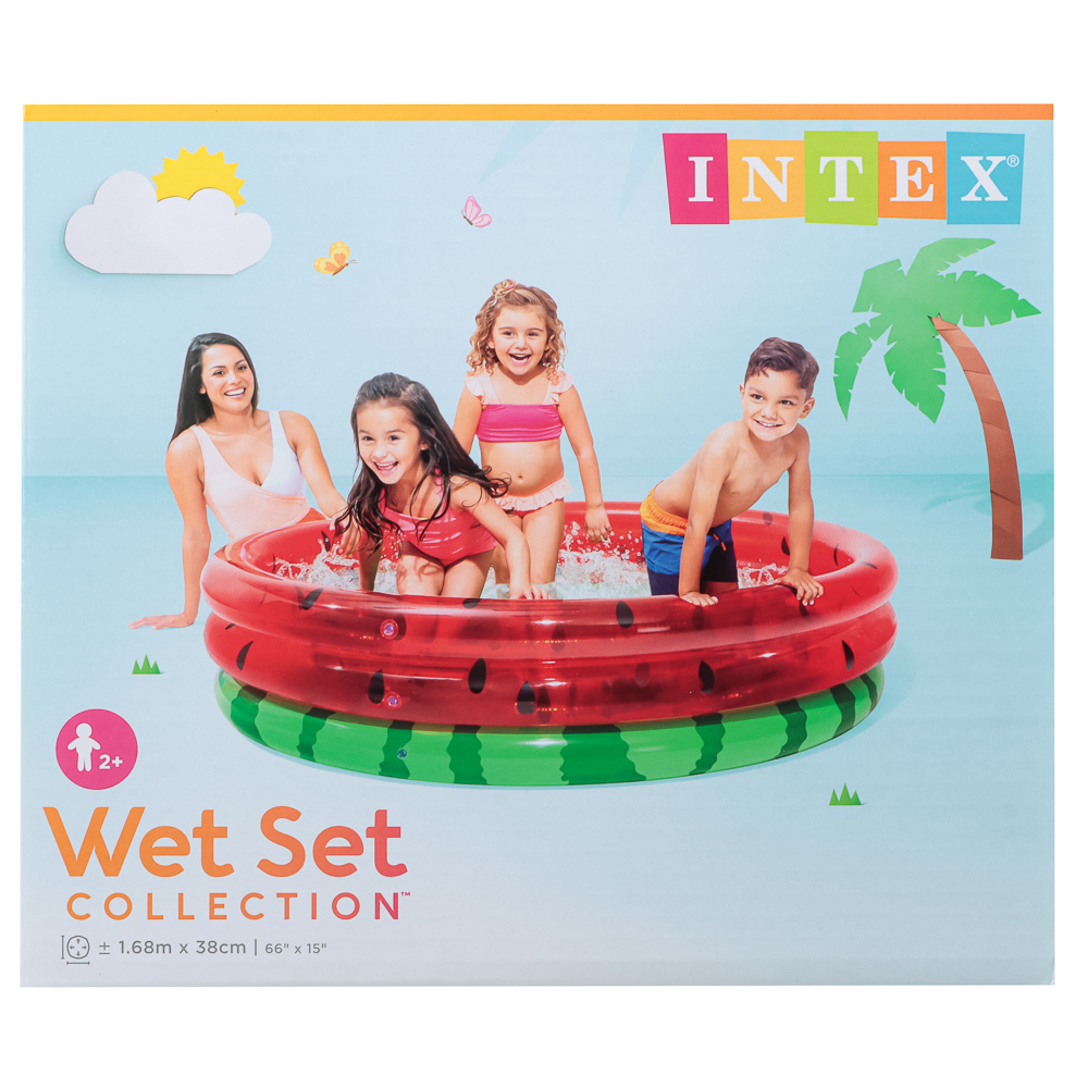 INTEX Бассейн арбуз, 3 кольца, от 2 лет,168х38 см, 58448NP - #3